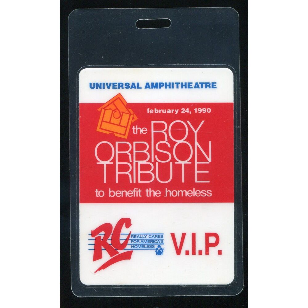 1990 Roy Orbinson Tribute Concert Laminate Backstage Pass VIP Universal City CA